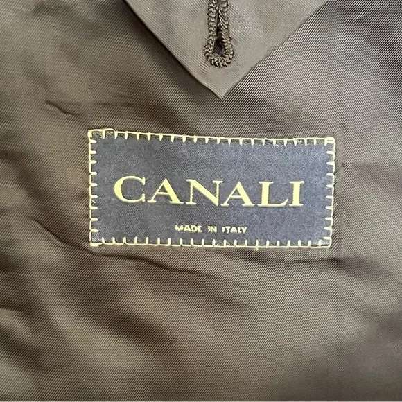 Canali Men's Blue Blazer Loro Piana Tasmanian 120 Wool, Size 62 (US52) - Picture 3 of 16